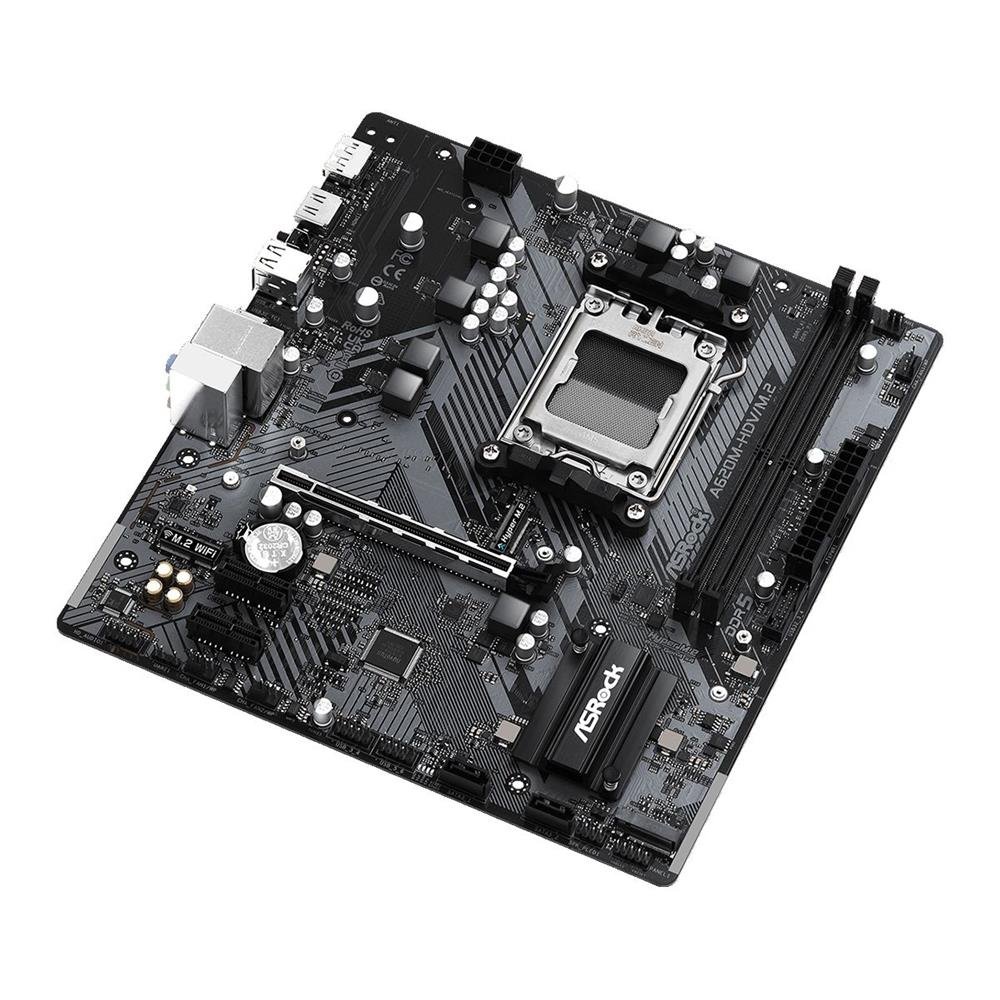 Placa Mãe ASRock A620M-HDV/M.2, Chipset A620, AMD AM5, mATX, DDR5