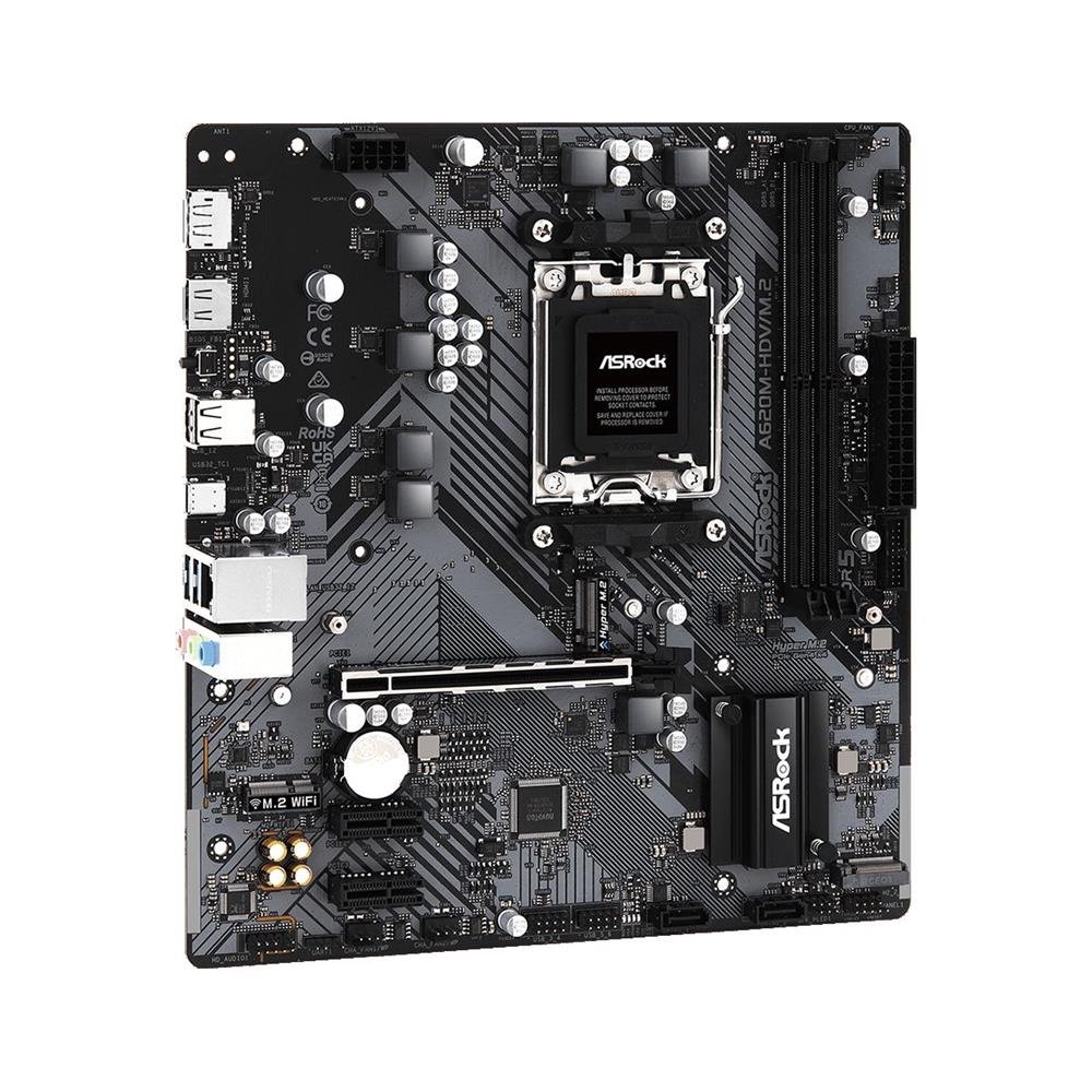 Placa Mãe ASRock A620M-HDV/M.2, Chipset A620, AMD AM5, mATX, DDR5