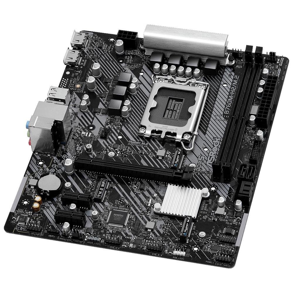 Placa Mãe ASRock B760M-H2/M.2, Chipset B760, Intel LGA 1700, mATX, DDR5