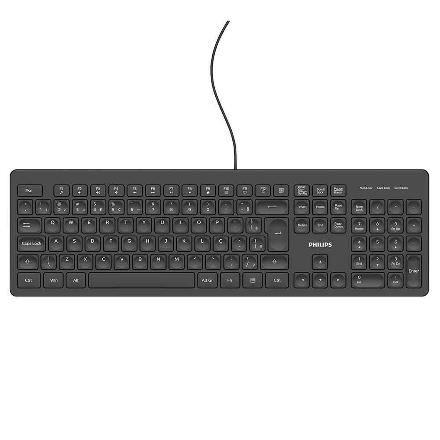 Teclado Philips Spk6208b, Abnt2, Usb, Preto