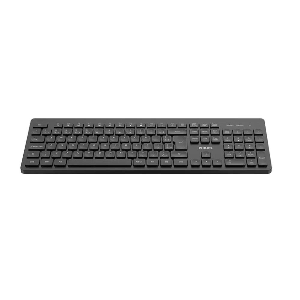 Teclado Sem Fio Philips SPK6308B, ABNT2, Preto