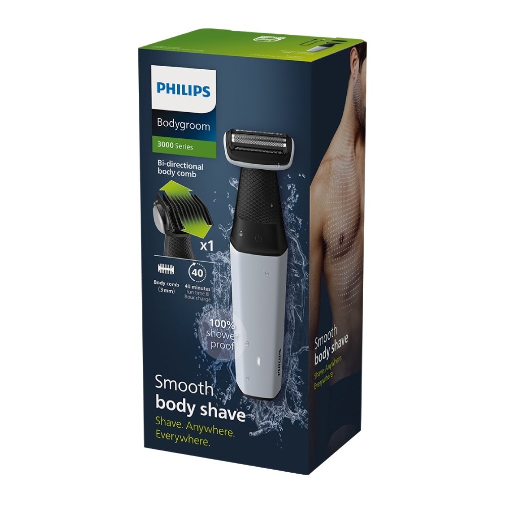 Aparador de Pelos Philips Series BG3007/15 Bodygroom | Sem fio, Preto, Bivolt