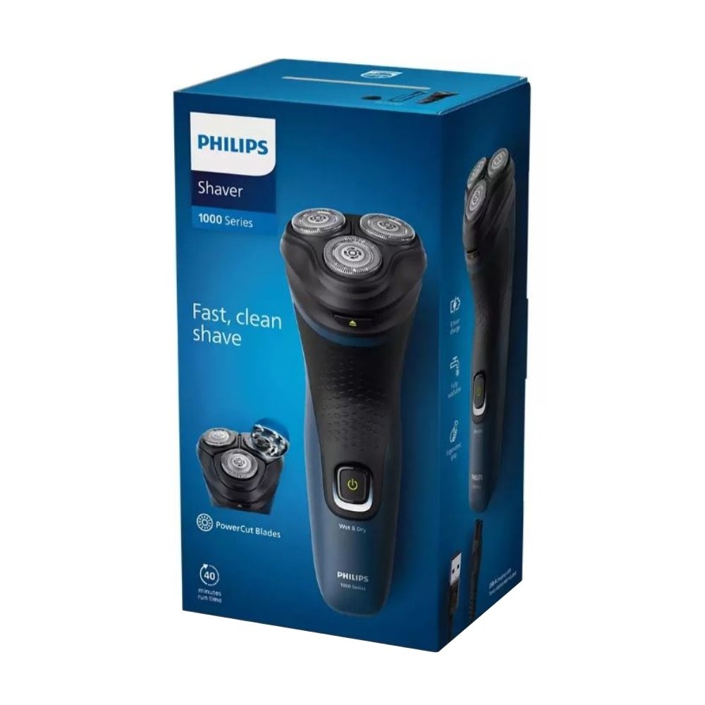 Barbeador Philips Shaver 1000 S1151/00 | Seco ou Molhado, Preto, Bivolt