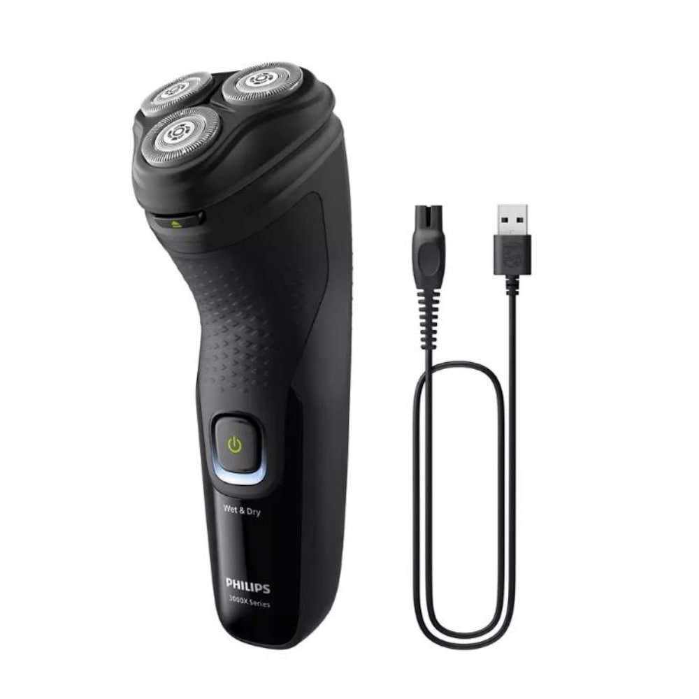 Barbeador Philips Shaver X3021/00 | Seco ou Molhado, Preto, Bivolt