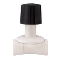 Registro Pressão Rebouças 25mm Branco com Volante Preto - Embalagem 12 Unidades