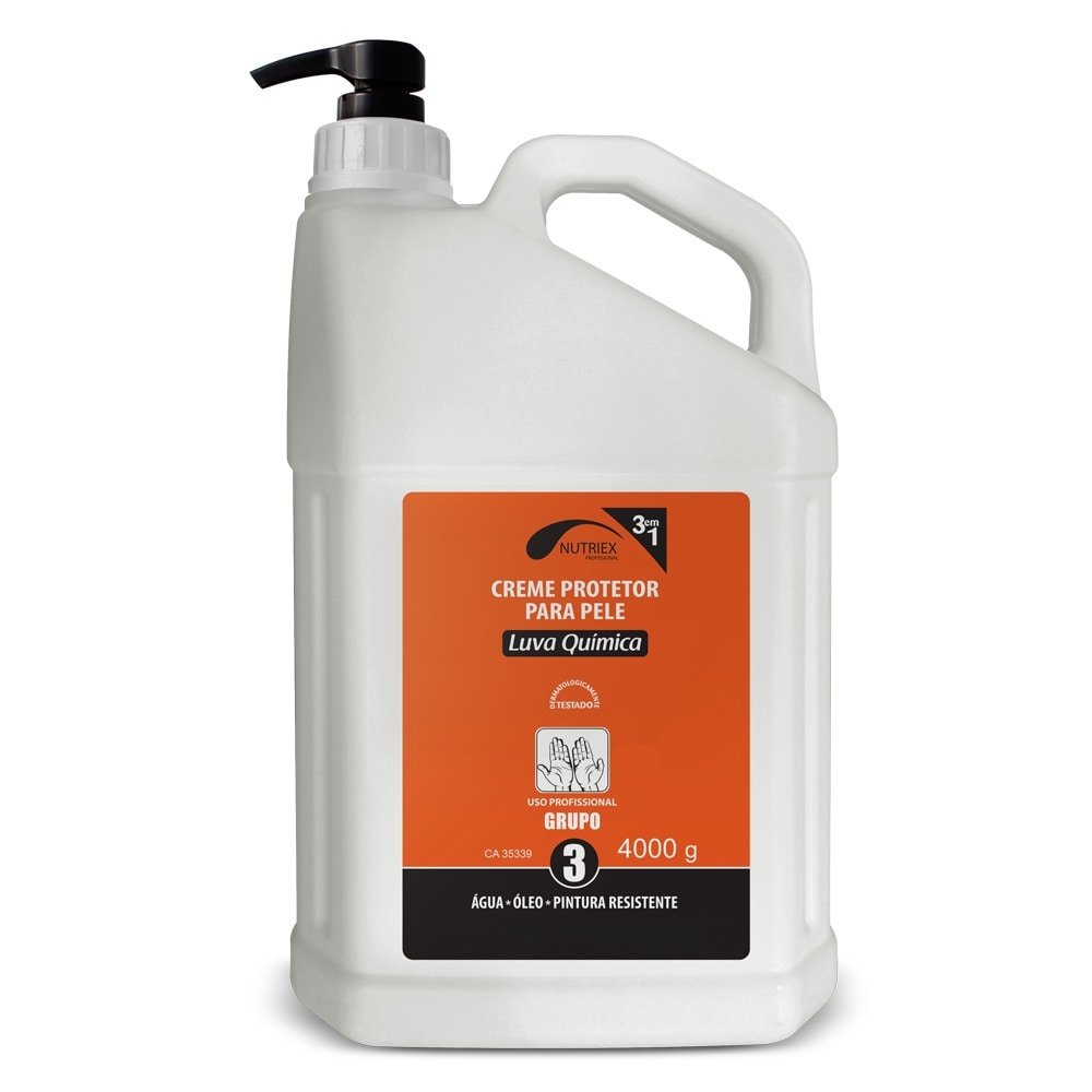 Creme Protetor para Pele Nutriex Luva Química Grupo 3 Plus Refil 4kg