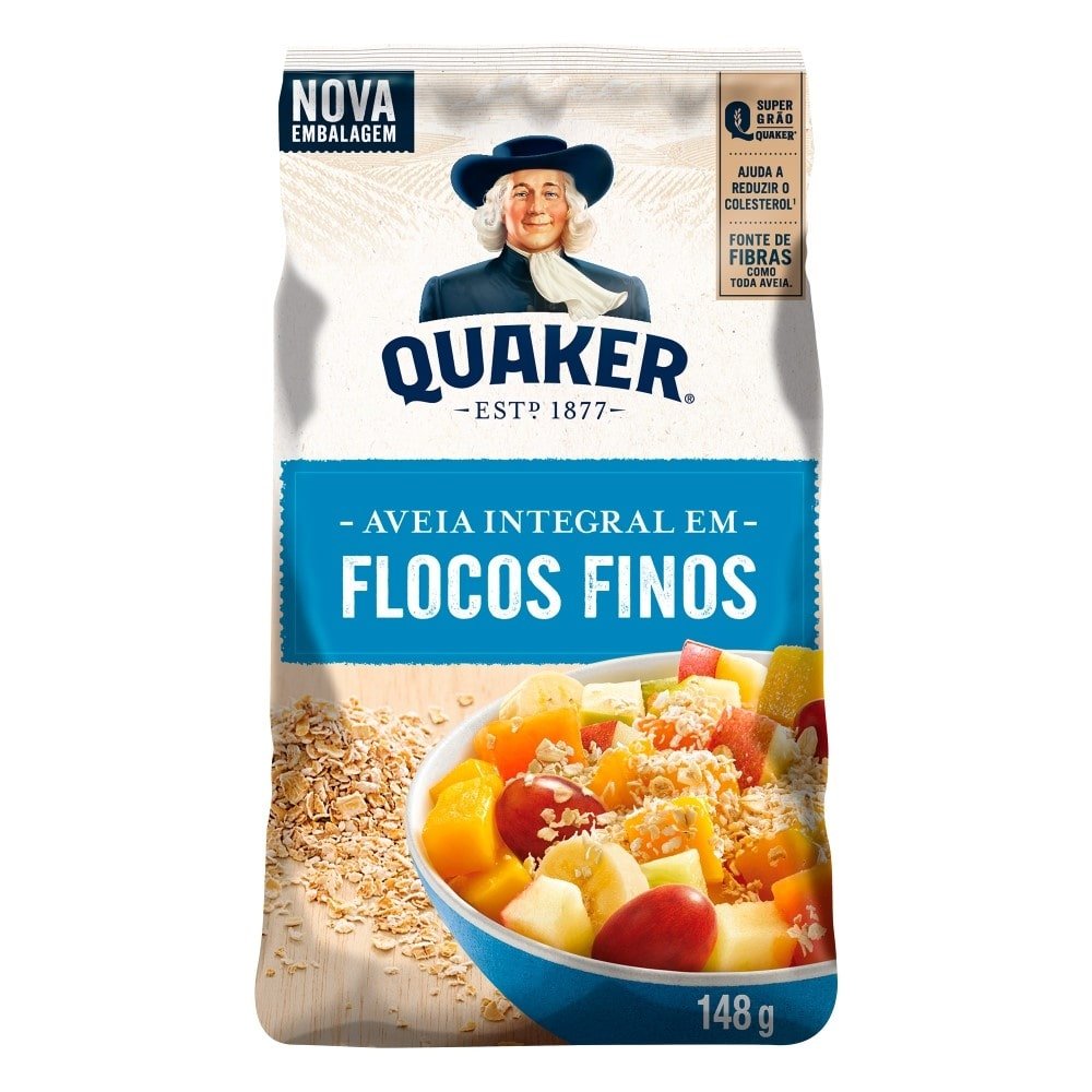 Aveia Quaker Integral Flocos Finos Sachê 148g