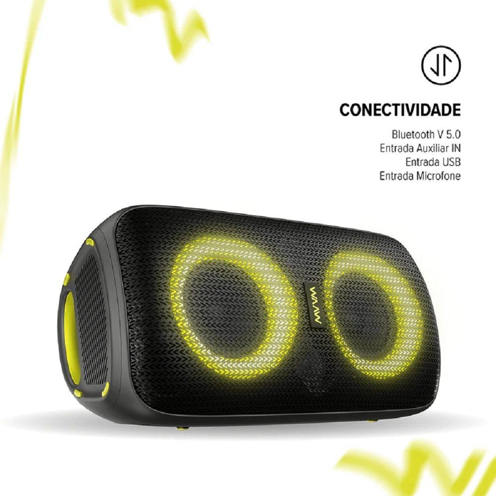 Caixa de Som Bluetooth WAW Infinite 100 By Alok Preta WAAW0034