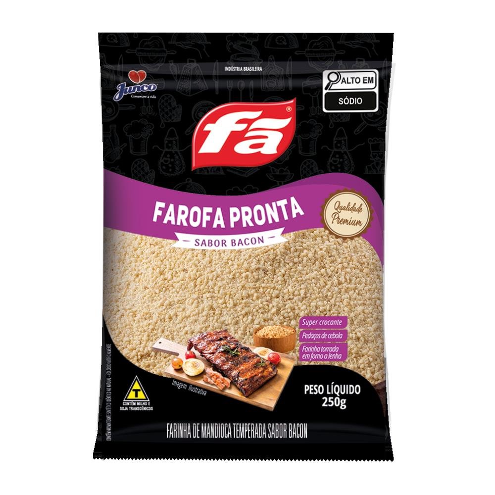 Farofa Mandioca Temperada Gourmet Bacon Fã 250g