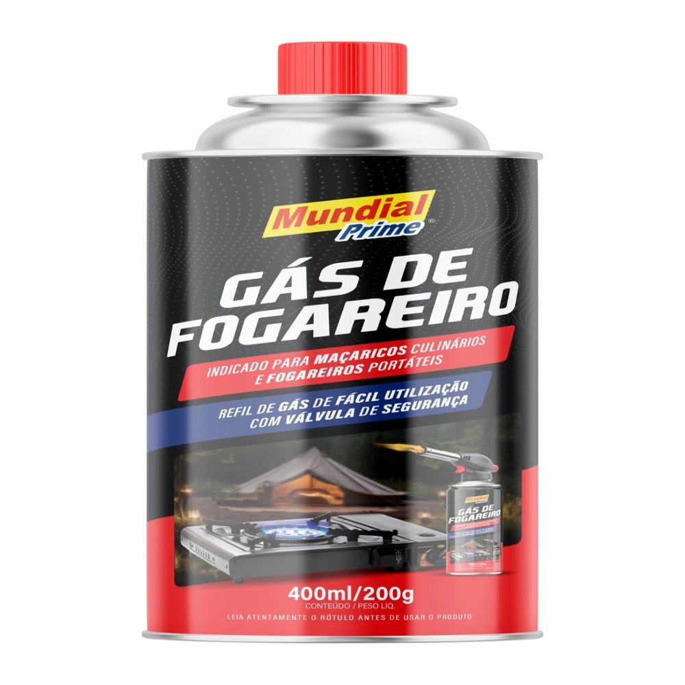 Refil Gás De Fogareiro E Maçarico Culinário Mundial Prime 400ml/200g