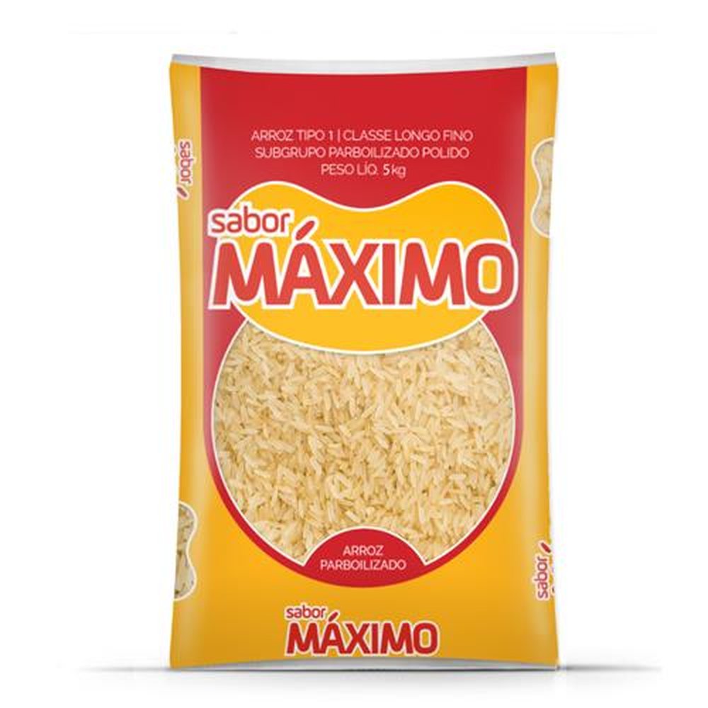 Arroz Máximo Parboilizado Embalagem 6X5Kg