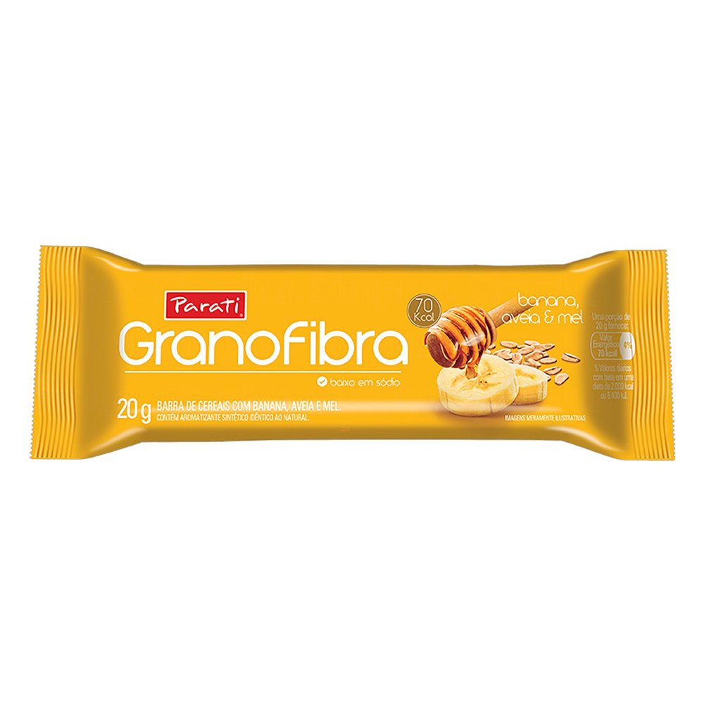 Barra Cereal Granofibra 24X20G Banana/Aveia/Mel