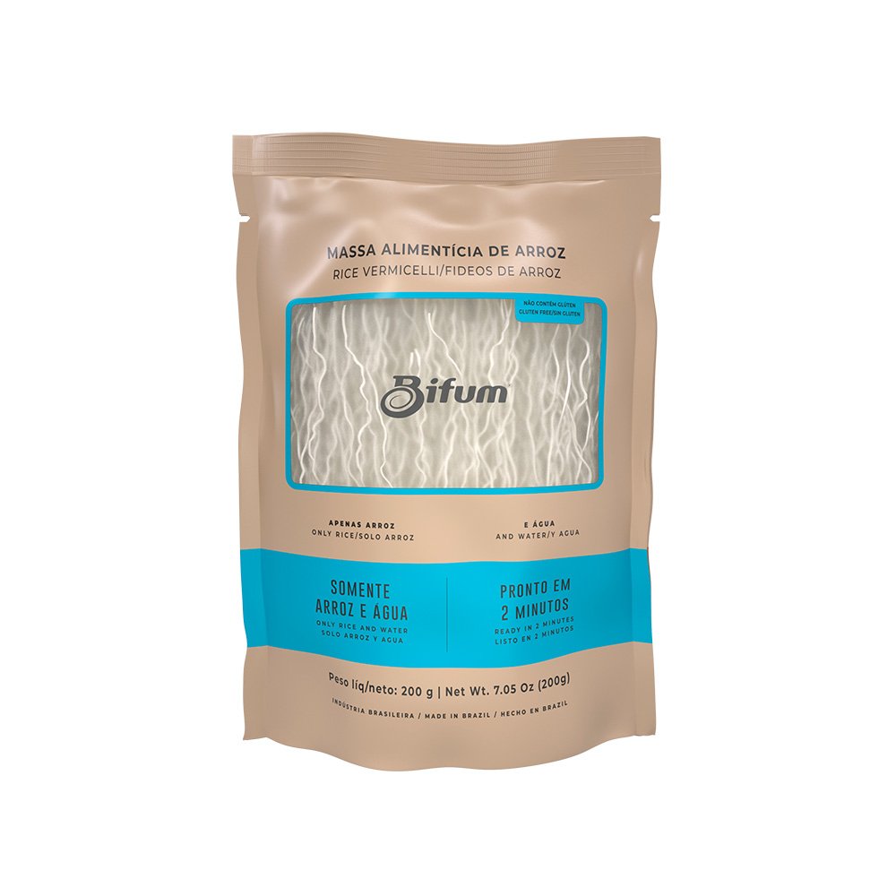 Macarrão Arroz Oriental Bifum Sem Glúten Vegano 200g