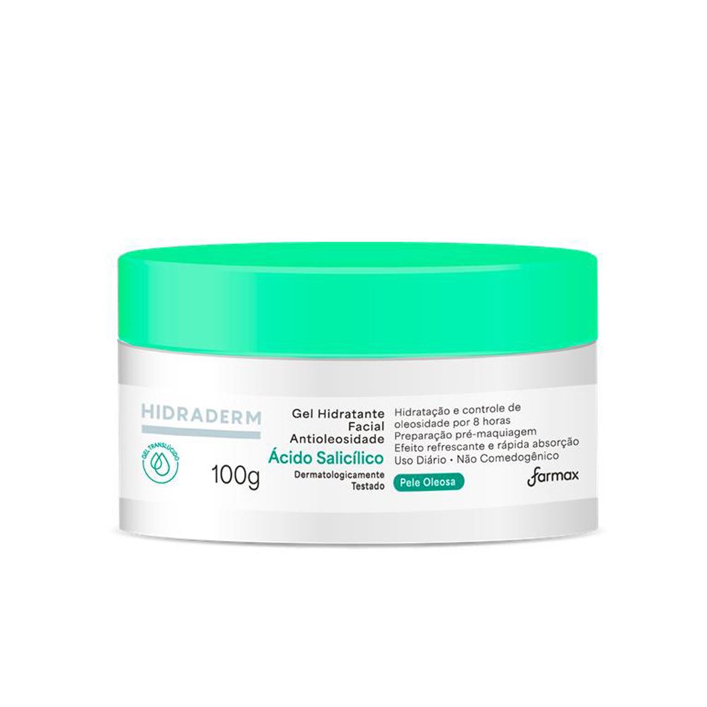Gel Hidratante Facial Antioleosidade Hidraderm 100g