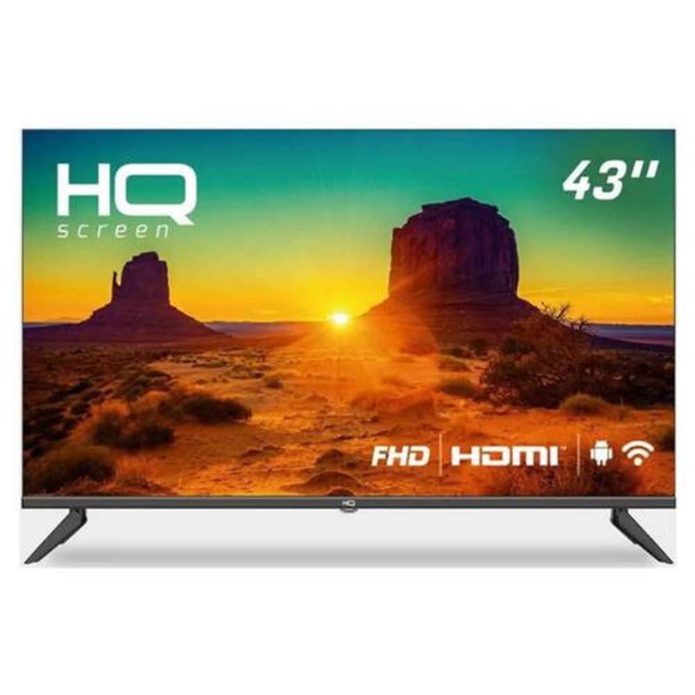 Smart TV HQ 43" Full HD HDR Sem Bordas Android 11 Sistema Ultrasound design Slim Processador Quad Core Espelhamento de tela HQSTV43N