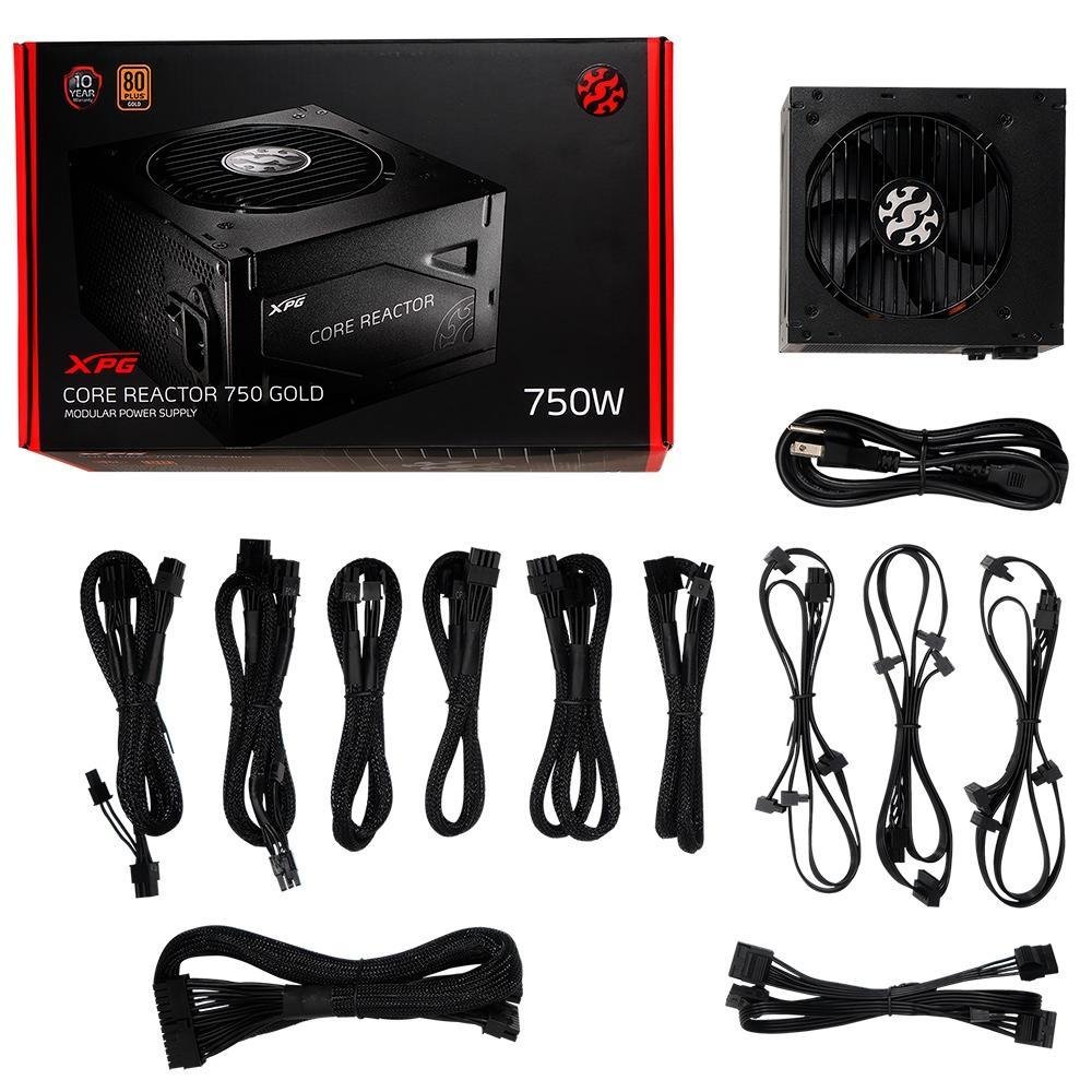 Fonte XPG Core Reactor 750W 80 Plus Gold Modular PFC Ativo