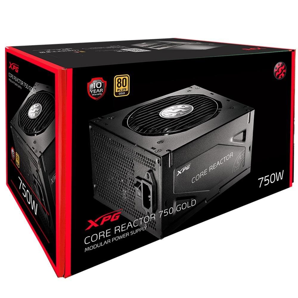 Fonte XPG Core Reactor 750W 80 Plus Gold Modular PFC Ativo