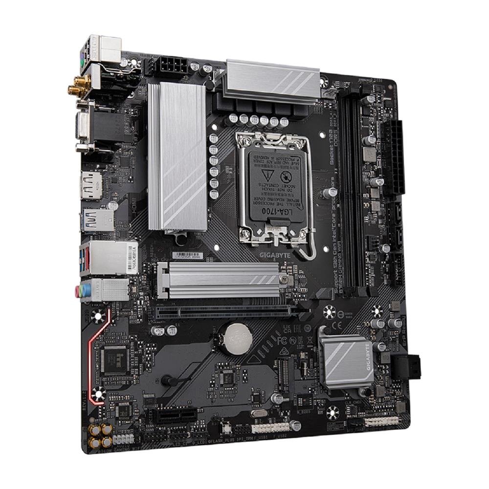 Placa Mãe Gigabyte B760M Gaming WiFi, Chipset B760, Intel LGA 1700, mATX, DDR5