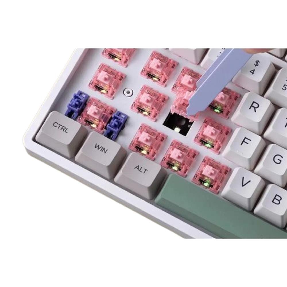 Teclado Mecanico Gamer Akko 5087S QMK 9009, Switch Gateron Pink, RGB, USB, ANSI