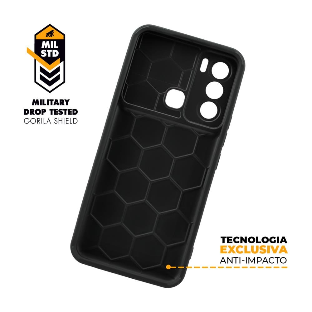 Capa Symetric Para Infinix Hot 20I - Preta