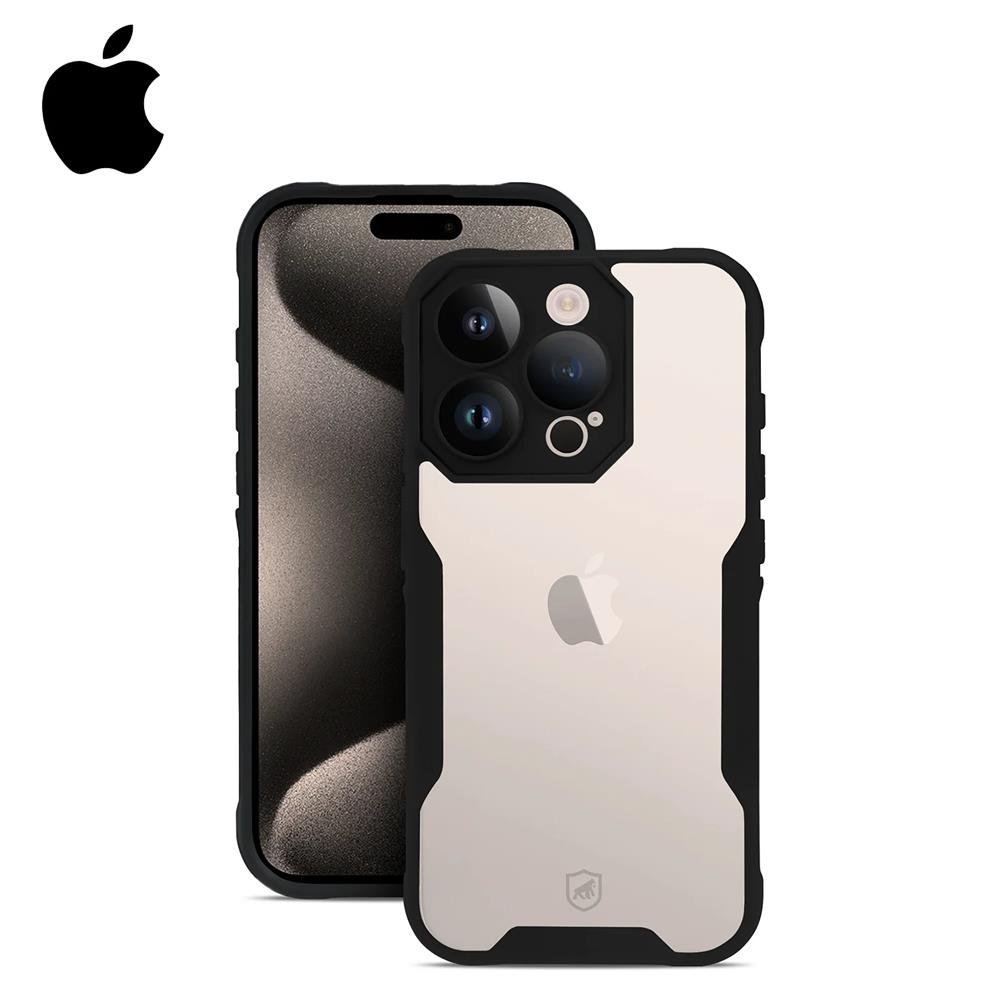 Capa Dual Shock Sense Preta Para Iphone 15 Pro