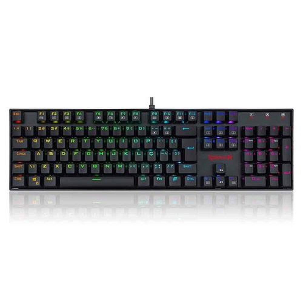 Teclado Com Fio Mecânico Redragon Mitra K551, RGB, Switch Marrom, ABNT2 - K551RGB-1 (PT-BROWN)