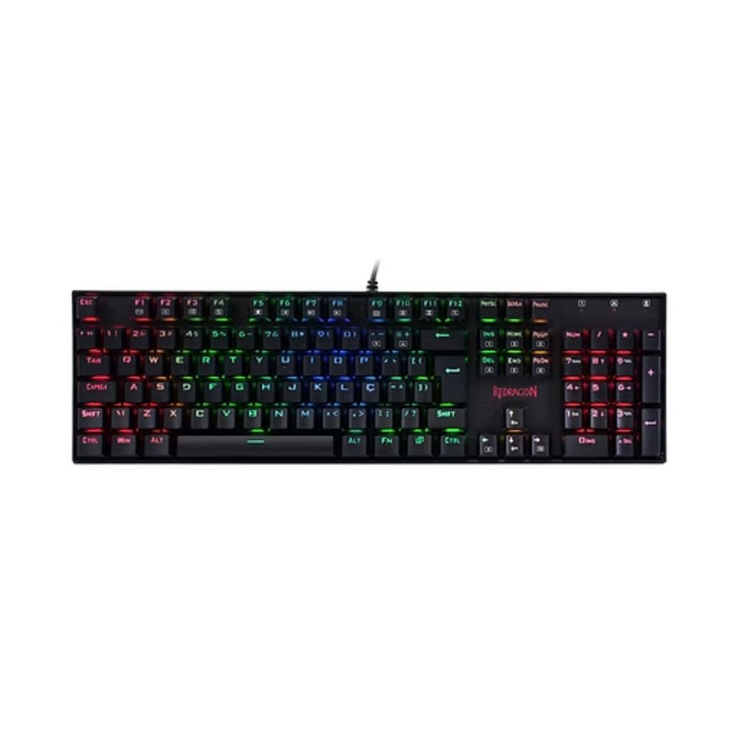 Teclado Com Fio Mecânico Redragon Mitra K551, Rgb, Switch Marrom, Abnt2 - K551rgb-1 (Pt-Brown)