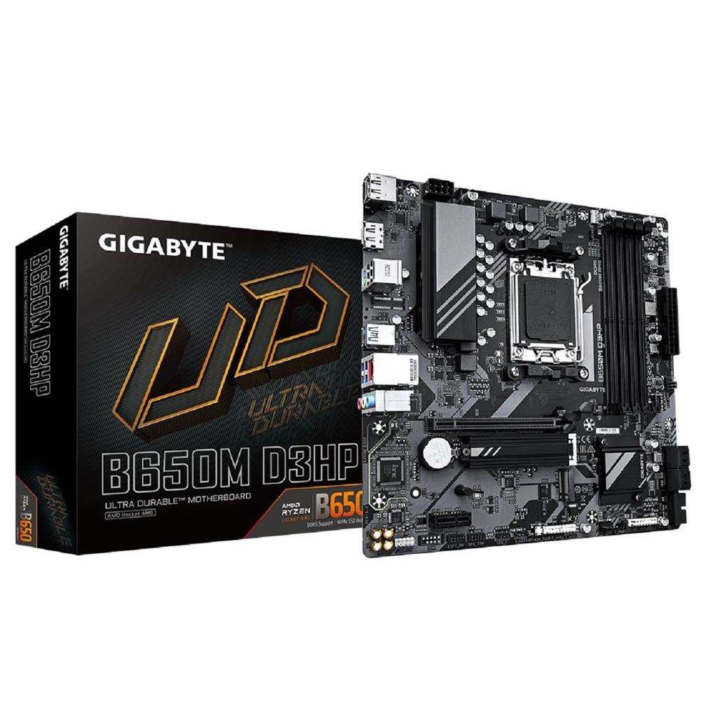 Placa Mãe Gigabyte B650M D3HP, Chipset B650, AMD AM5, mATX, DDR5