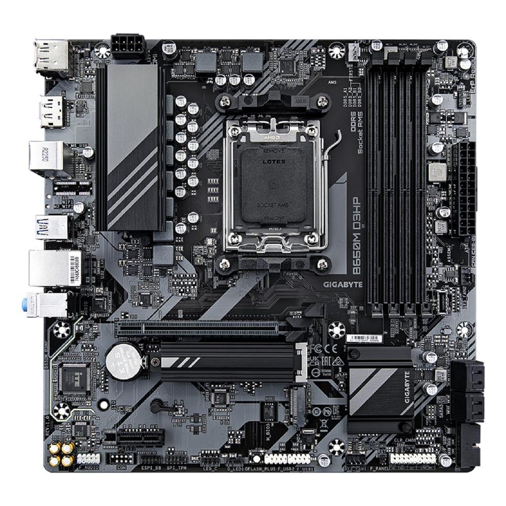 Placa Mãe Gigabyte B650M D3HP, Chipset B650, AMD AM5, mATX, DDR5