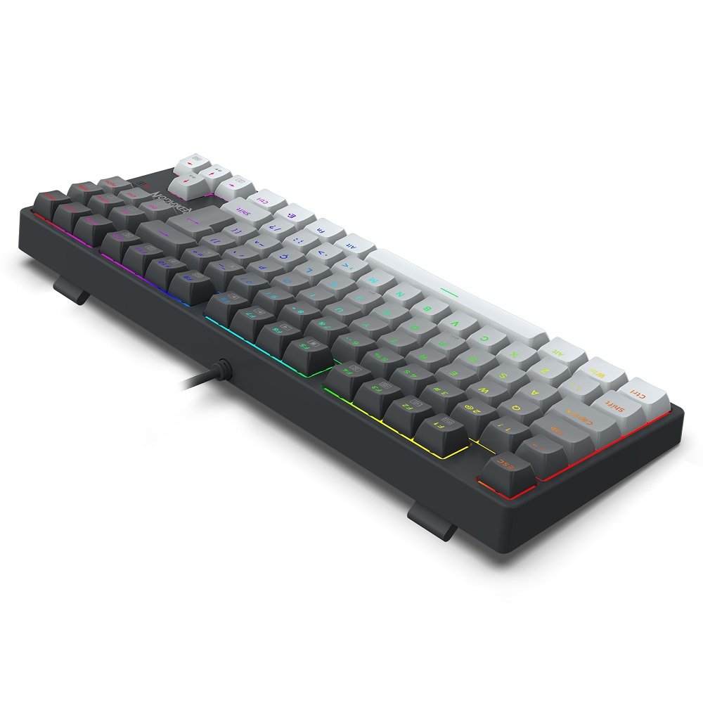 Teclado Gamer Mecanico Daksa Tkl, Preto E Cinza, Abnt2 Switch Diy Brown, K576gg-Rgb (Pt-Brown), Redragon