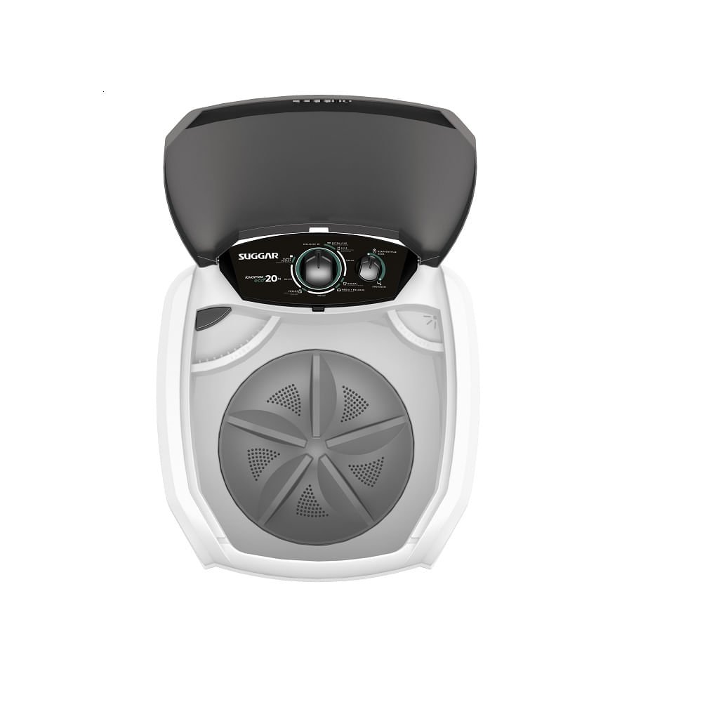 Lavadora de Roupas Suggar 20Kg Semiautomática Lavamax Eco Branca LE2002BTP ¿ 220 Volts