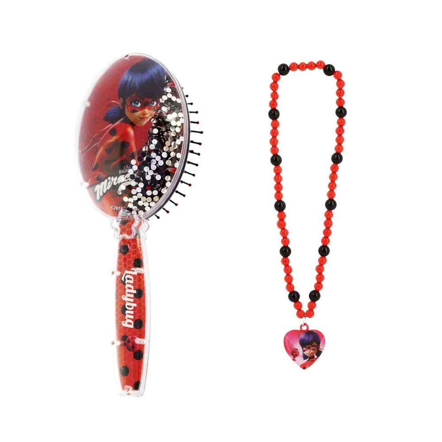 Kit de Beleza com Escova e Colar Miraculous Ladybug Multikids - BR1762