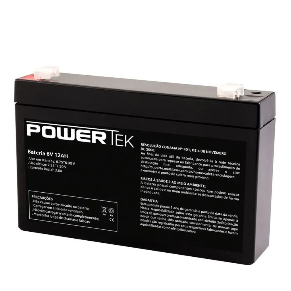 Bateria 6V 12Ah Powertek - EN005