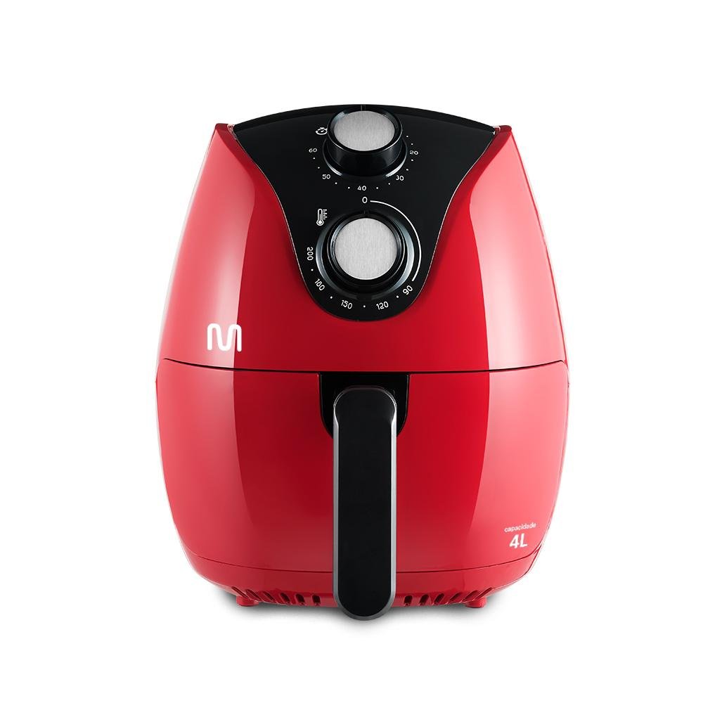 Fritadeira Eletrica Air Fryer 220V 4 Litros 1500W Vermelha Multi - GO204