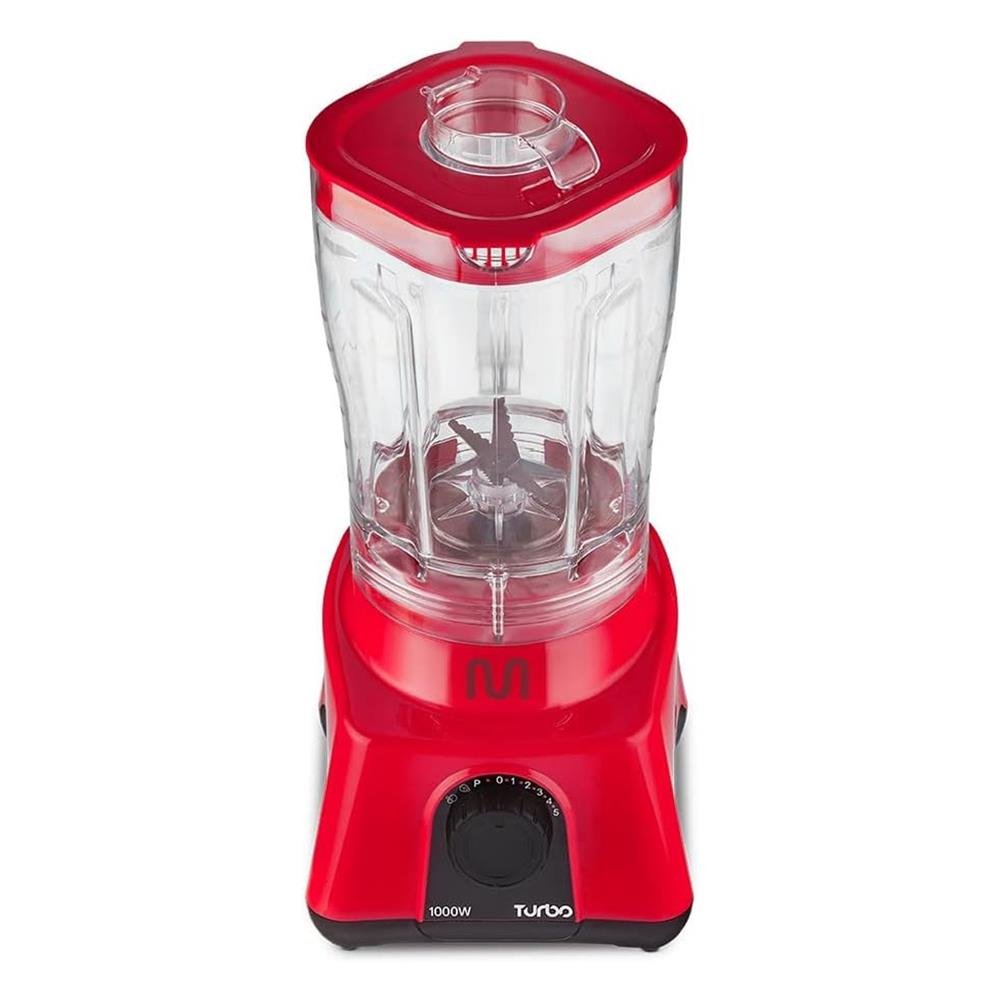 Liquidificador 2,6L Turbo Vermelho 1000w-127v com 8 Velocidades Multi - LQ1003