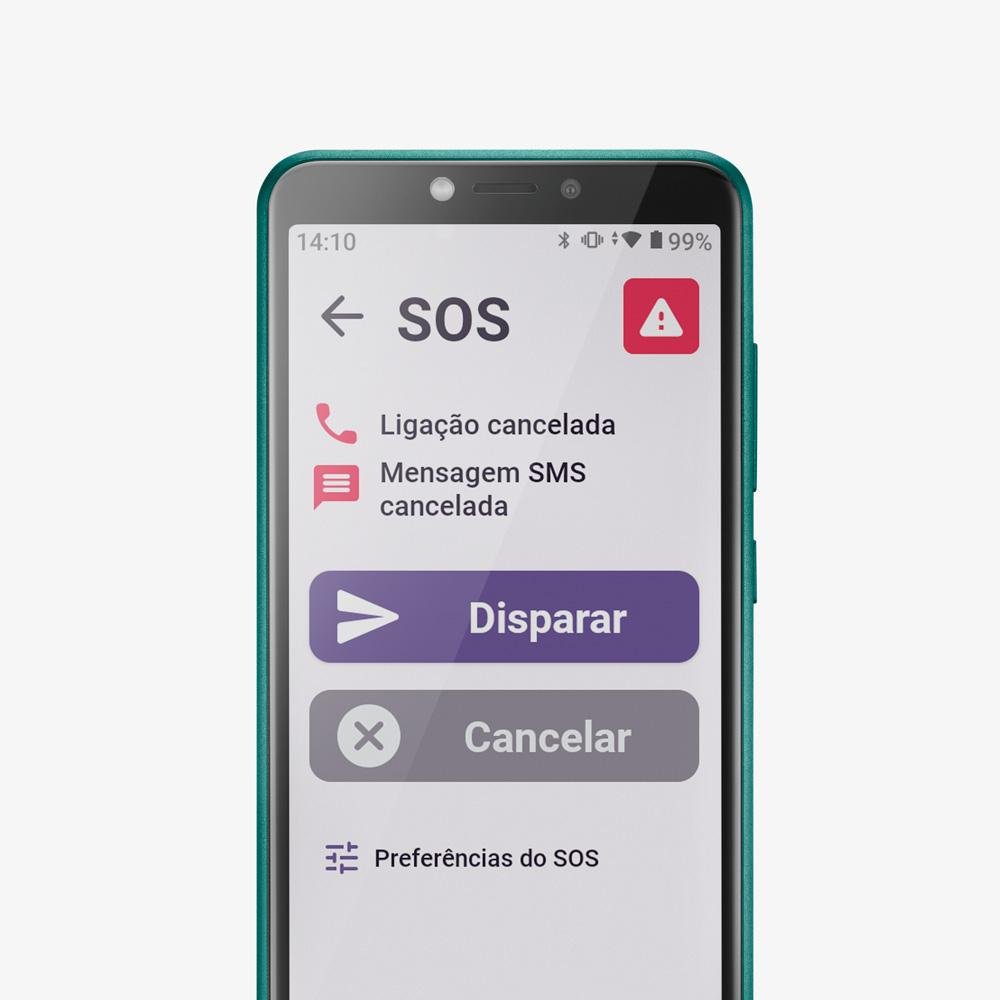 Celular Obasmart Conecta Verde 4G 32+32Gb Facil De Usar Obabox - Ob027