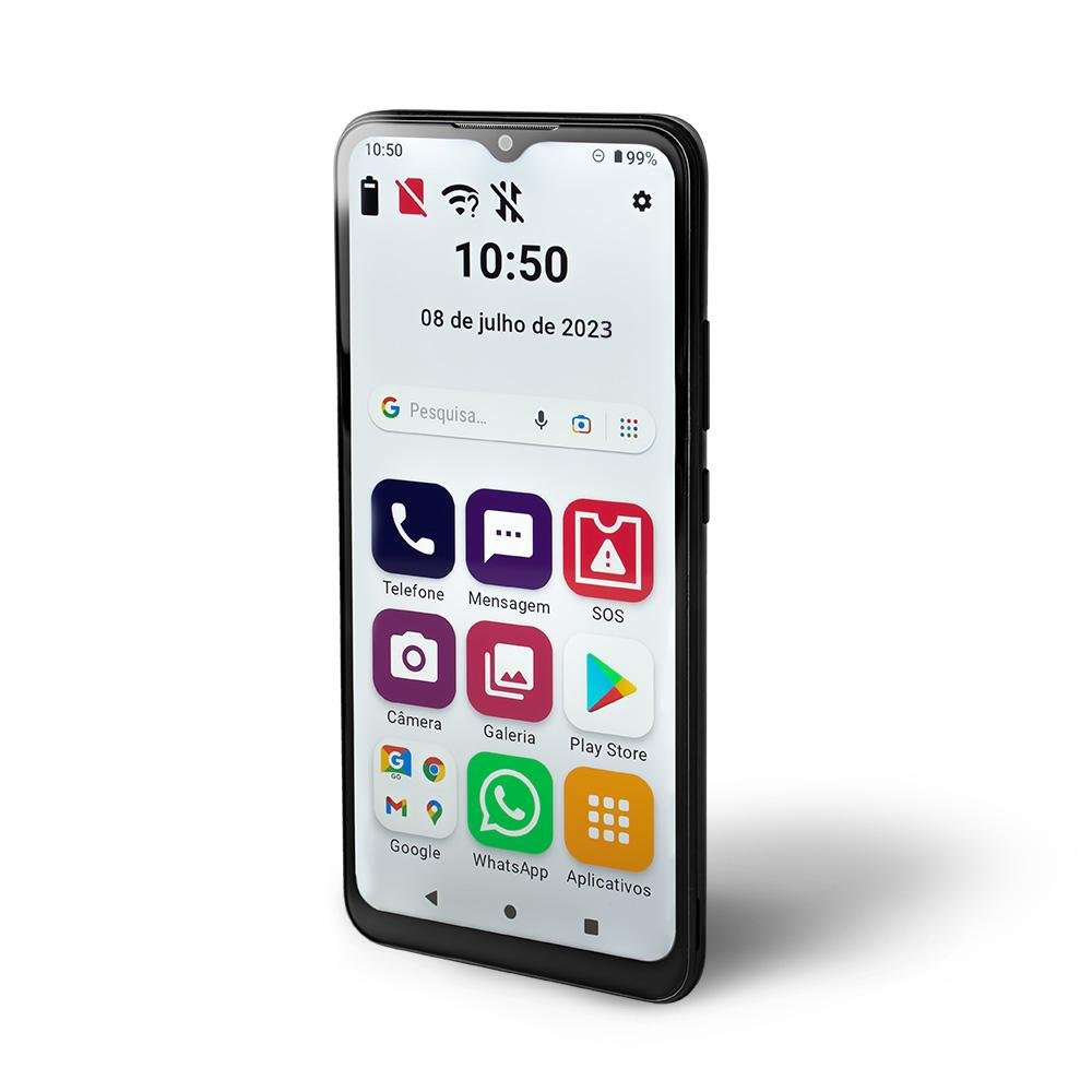 Celular ObaSmart Conecta G Max 2 SE 32+32GB Tela 6,5 Polegadas Dual Chip 2GB RAM Android 11 Preto - OB054
