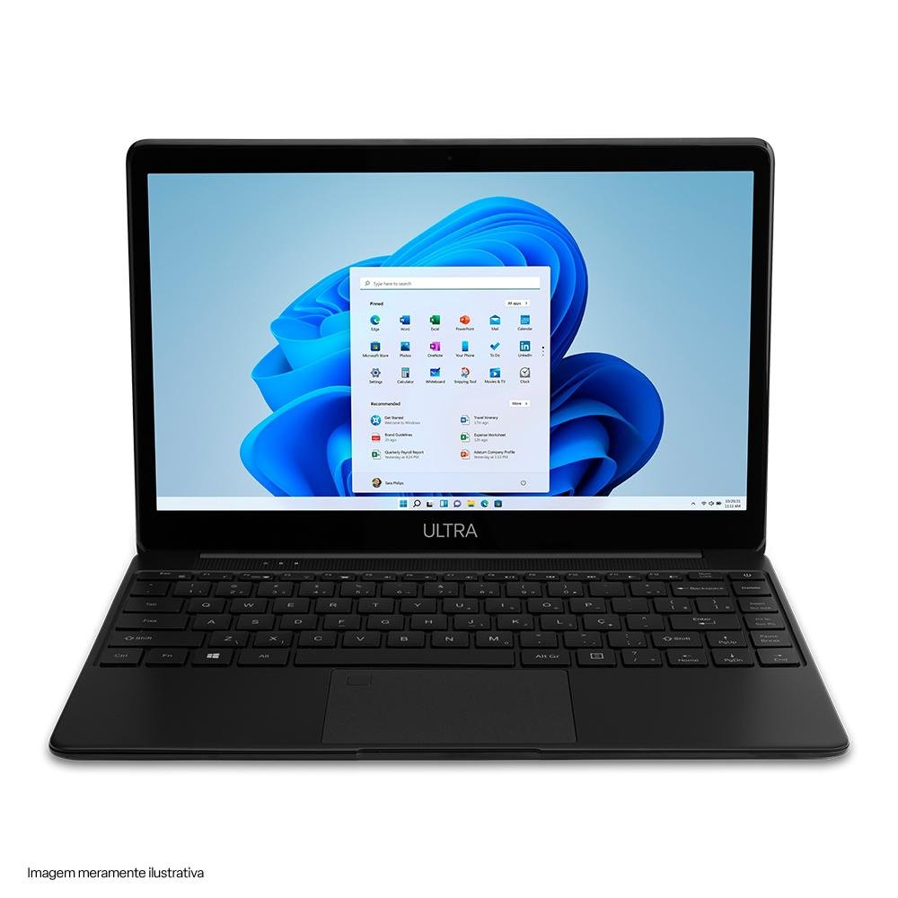 Notebook Ultra 14,1 Polegadas HD Core i5 8GB 256GB SSD Windows 11 Home Preto - UB540