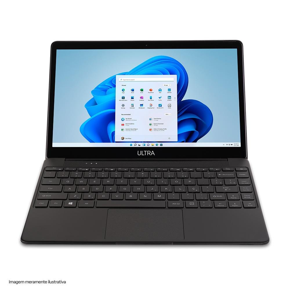 Notebook Ultra 14,1 Polegadas HD Core i5 8GB 256GB SSD Windows 11 Home Preto - UB540