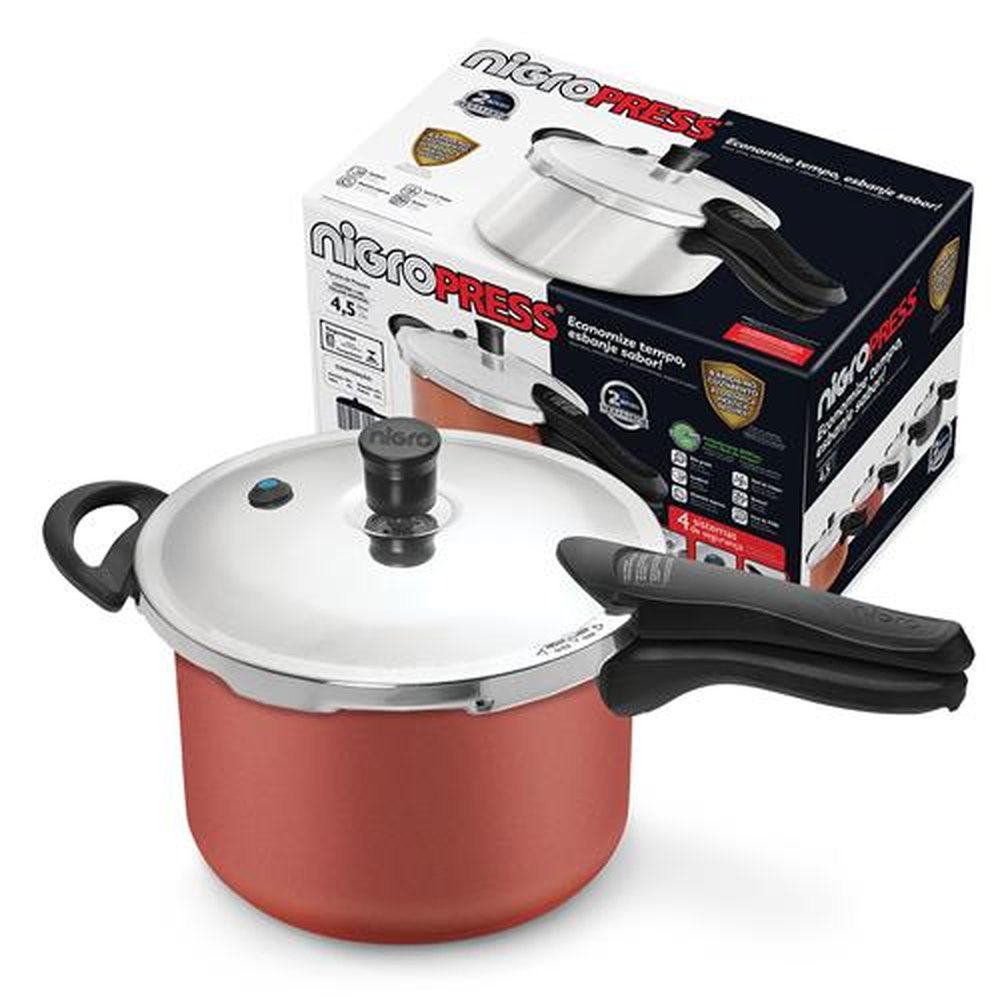 Panela de Pressão Nigro Press 4,5lts Grená
