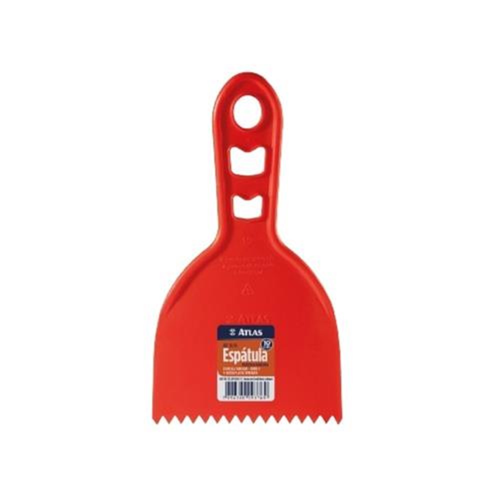 Espátula Plástico Dentada 10Cm com 12 Unidades Atlas