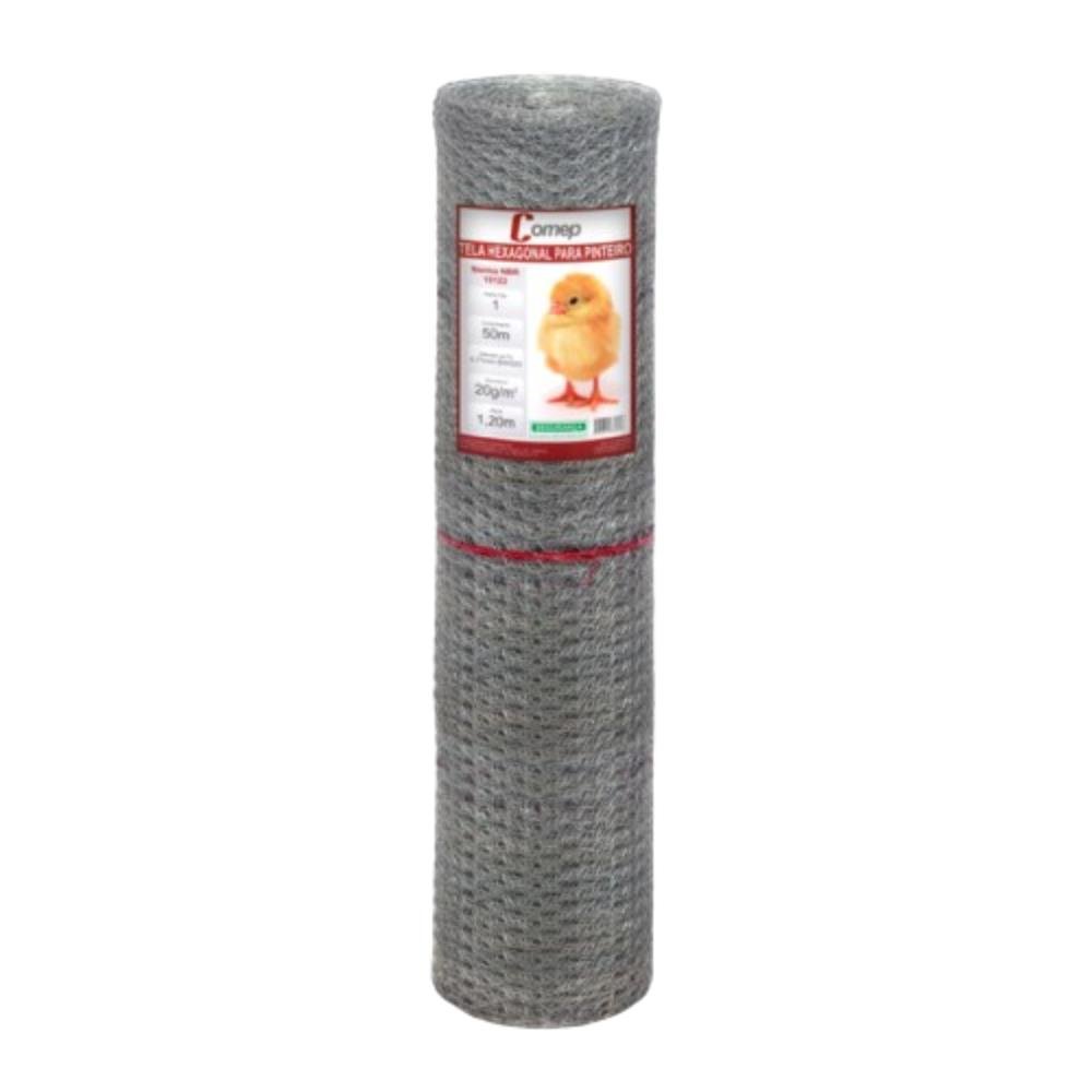 Tela hexagonal Pinteiro 1 BWG 22X1.20X50m Comep