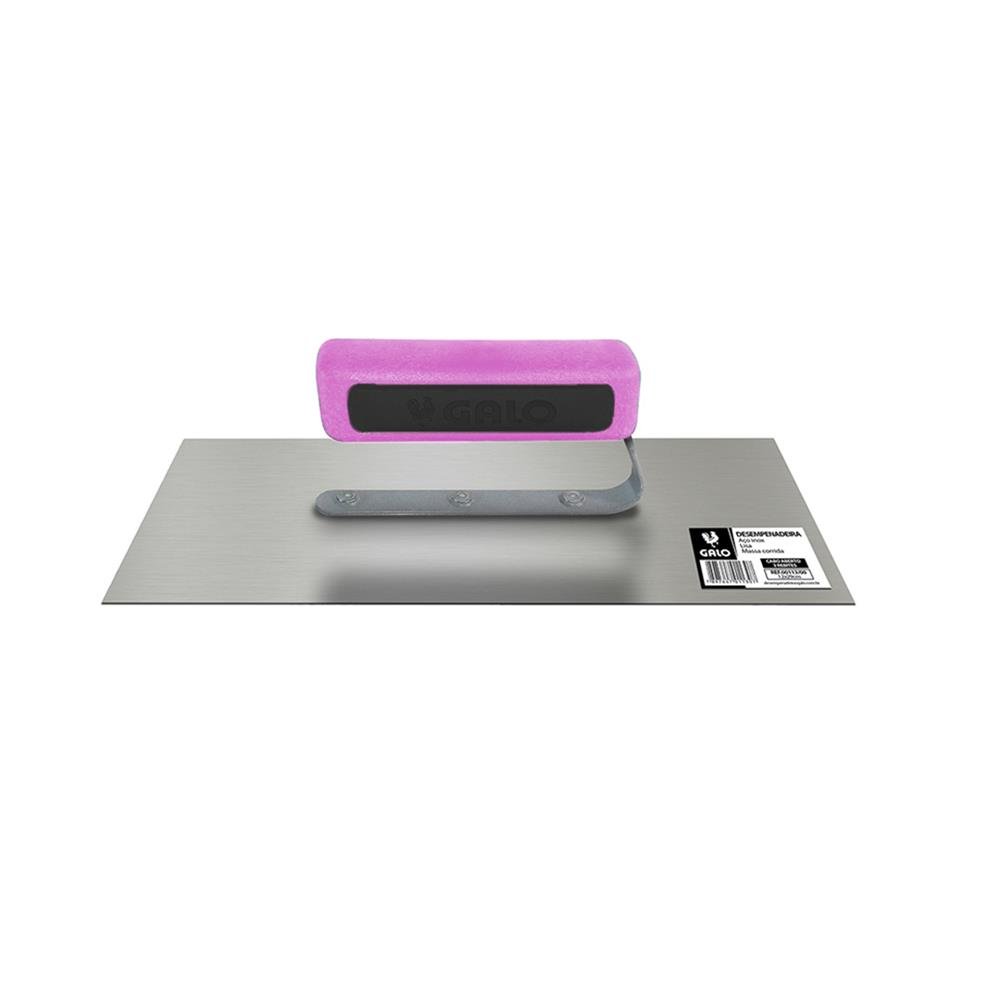 Desempenadeira Aço Inox 12x29cm Cabo Aberto 113/05 Rosa
