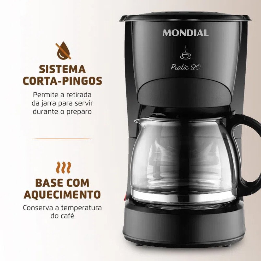 Cafeteira Mondial CN - 01 - 20 xícaras Preto 110V
