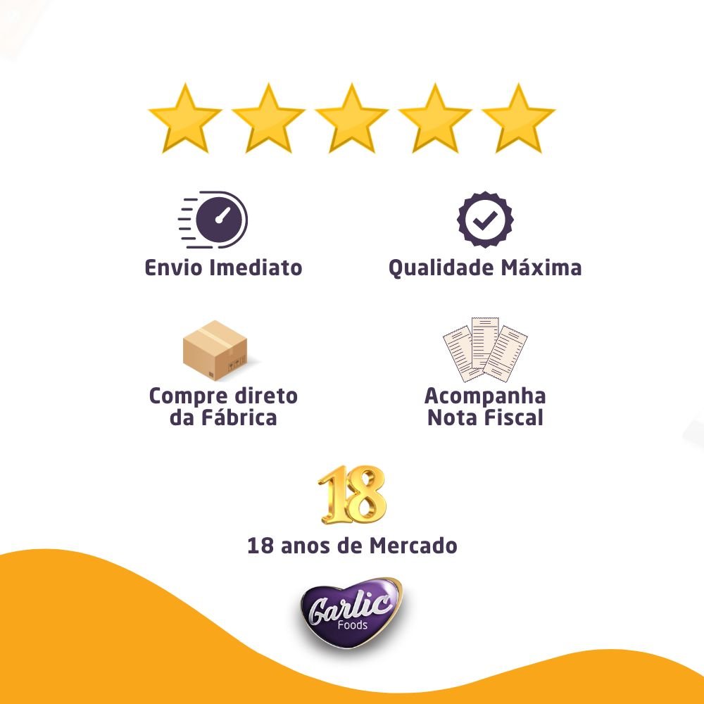 Tapioca Tradicional Porcionada Individual Garlic 80g