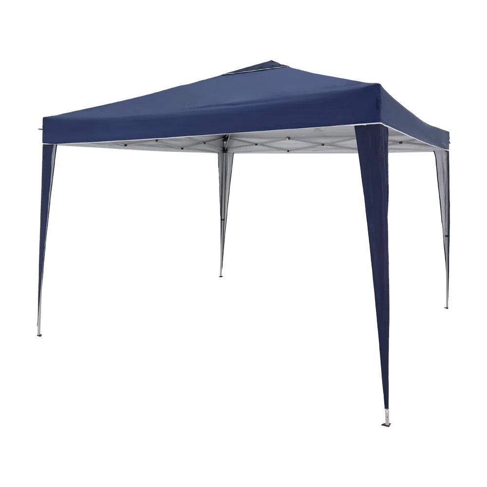 Tenda Gazebo Sanfonado Articulada Impermeavel Barraca Camping e praia 3x3 Fortt Azul - TGS001-A
