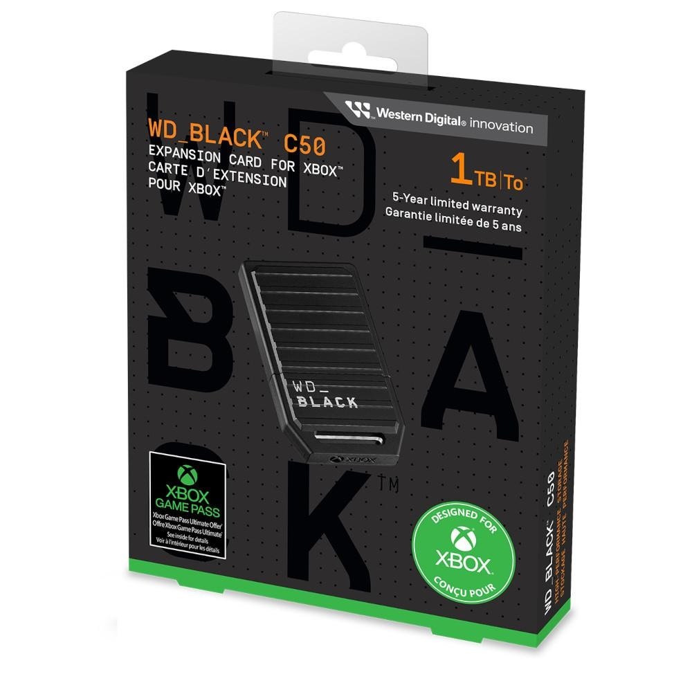 Cartão Expansão Wd Black C50 1tb Para Xbox Series, Wdbmph0010bnc-Wcsn, Western Digital