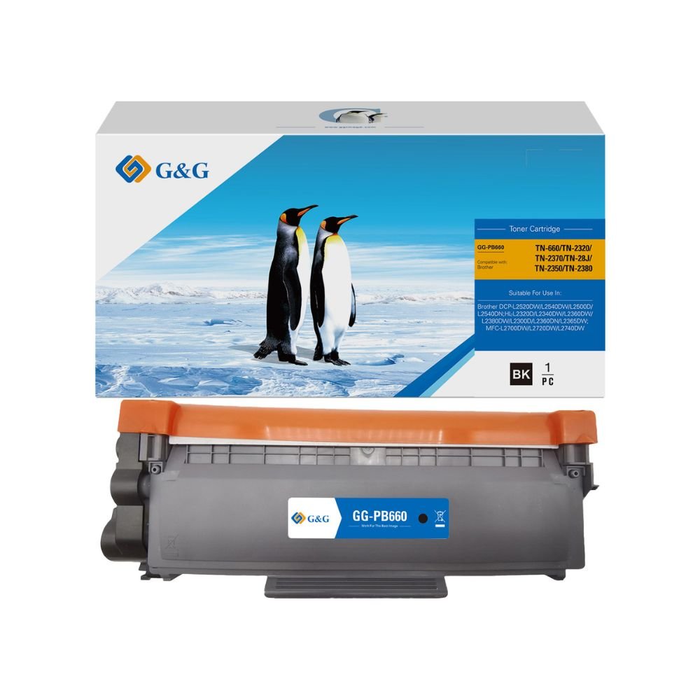 Cartucho de Toner Preto Copativel Brother Tn660 Dcp-l2540 Dcp-l2520 Mfc-l2740 Mfc-l2700 Mfc-l2720 3k G&G/GeG/GG