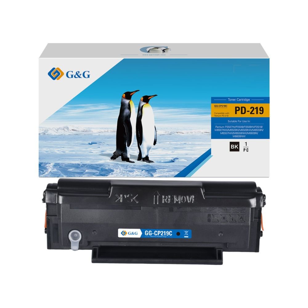 Cartucho de Toner Preto Compativel Pantum Pd219 G-cp219c P2509w M6509 M6559n M6609n 1,6k G&G/GeG/GG