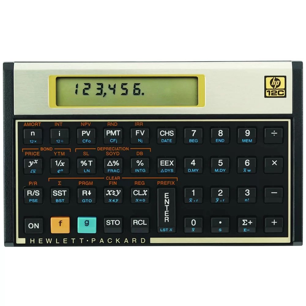 Calculadora Financeira, Visor Lcd De 1 Linha Com 10 Caracteres, Mais De 120 Funções, Hp 12c Gold